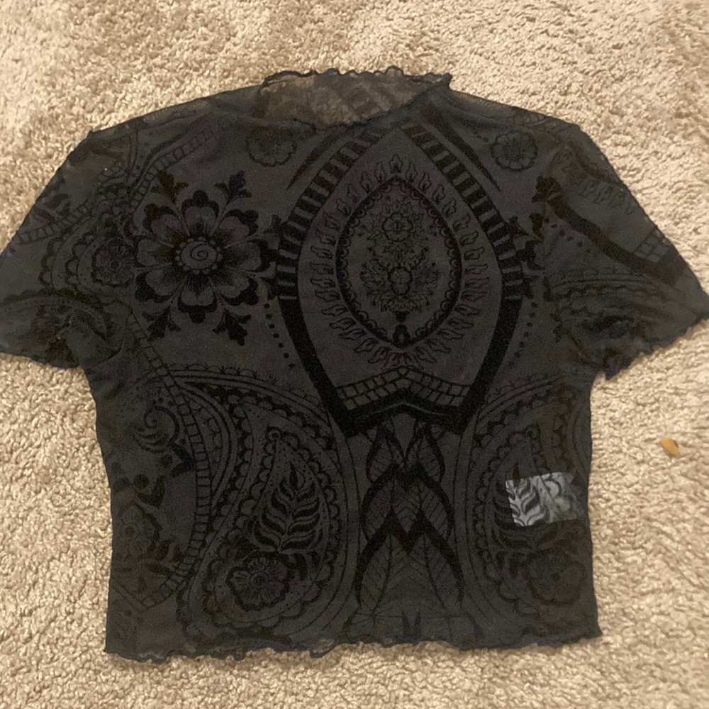 Black see through crop top - Picture 1 of 2